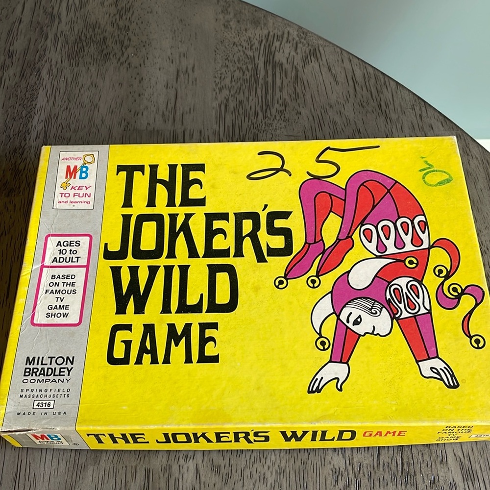 Vintage Milton Bradley The Joker’s Wild Game 1973